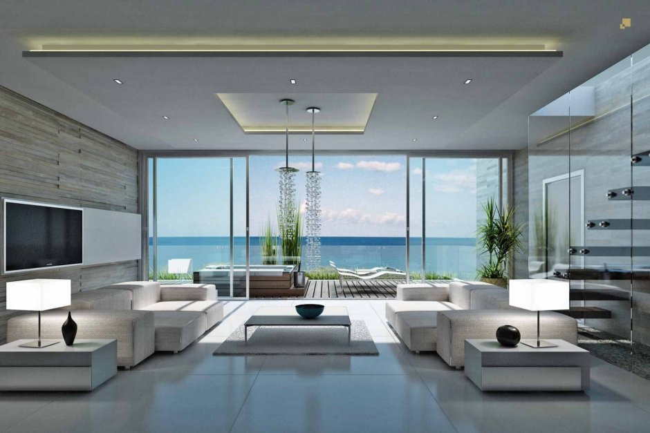 Luxury beach house room
