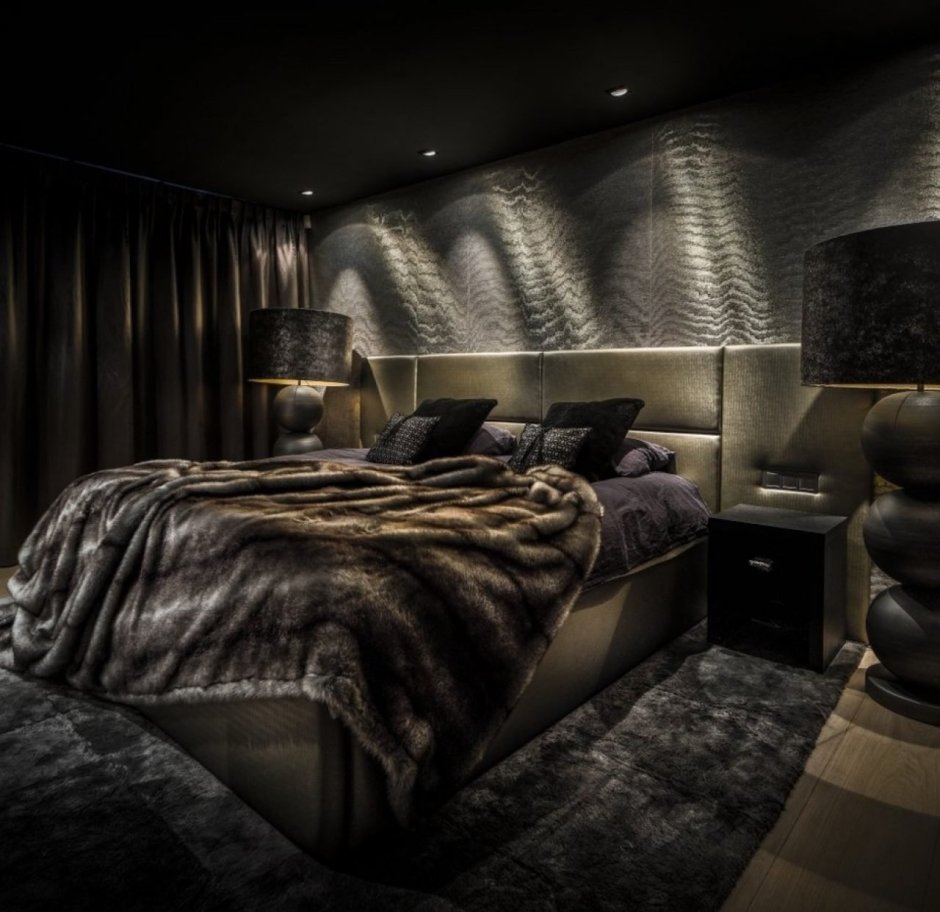 Black luxury bedroom
