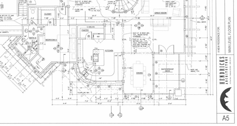 Architectural technical plan