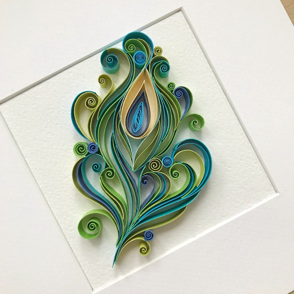 Quilling peacock