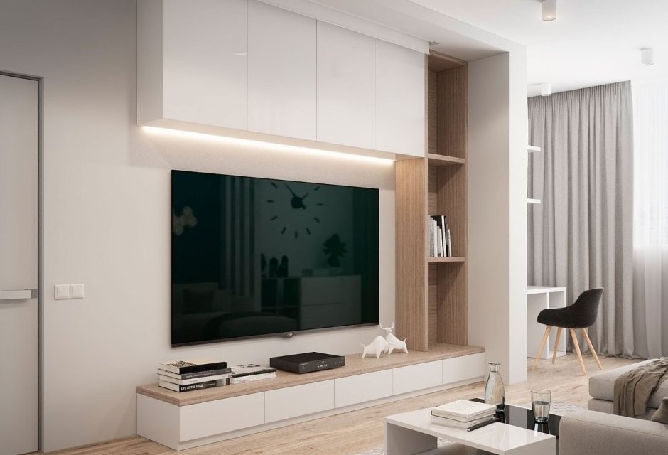 Modern living room tv