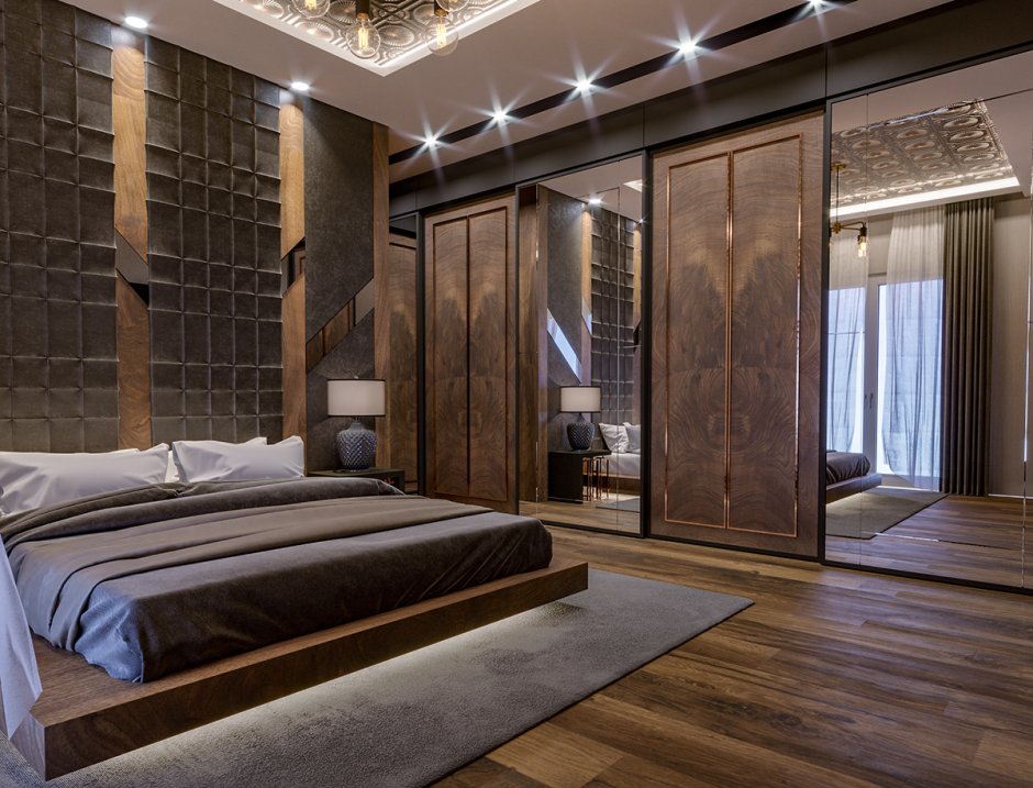 Bedroom wooden flooring