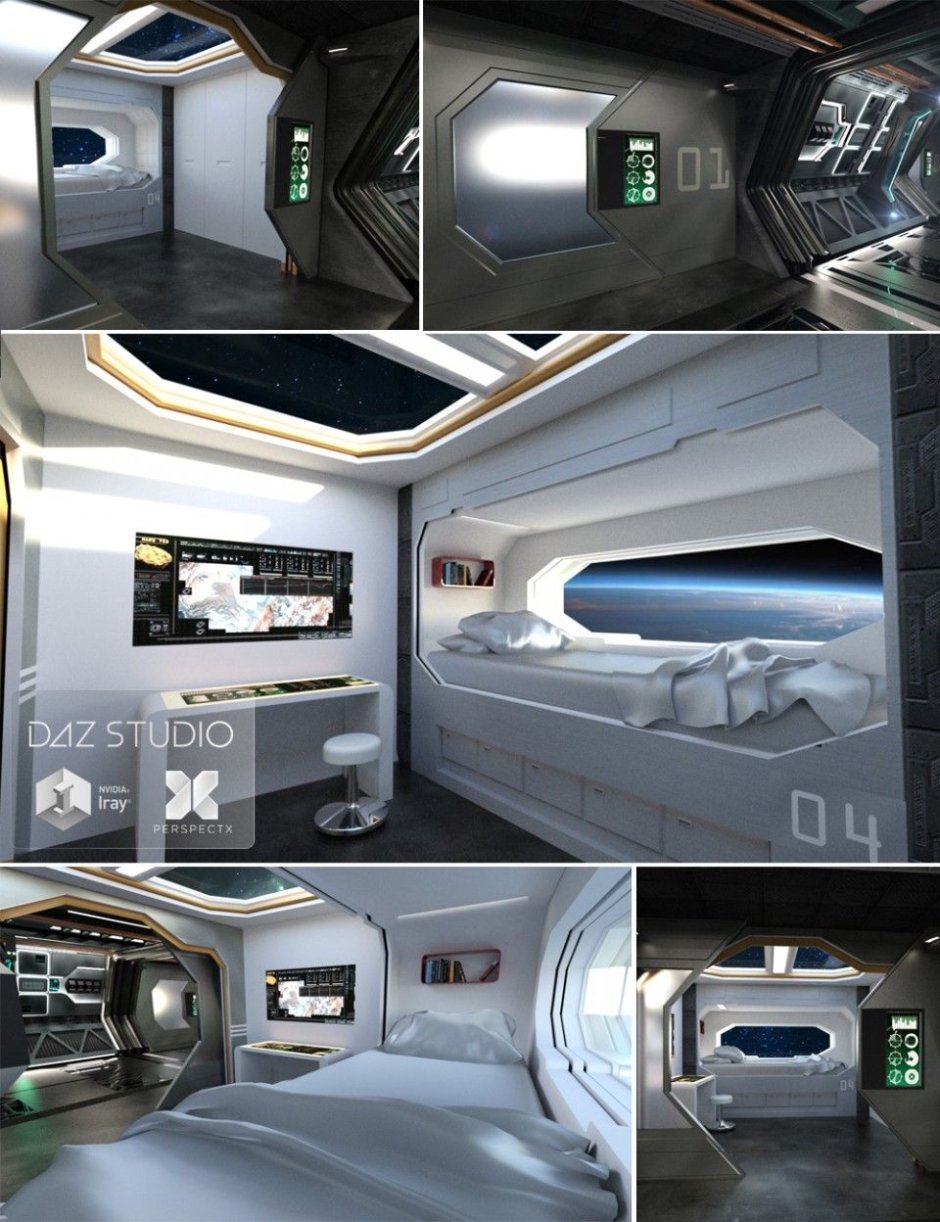 Spaceship crew room