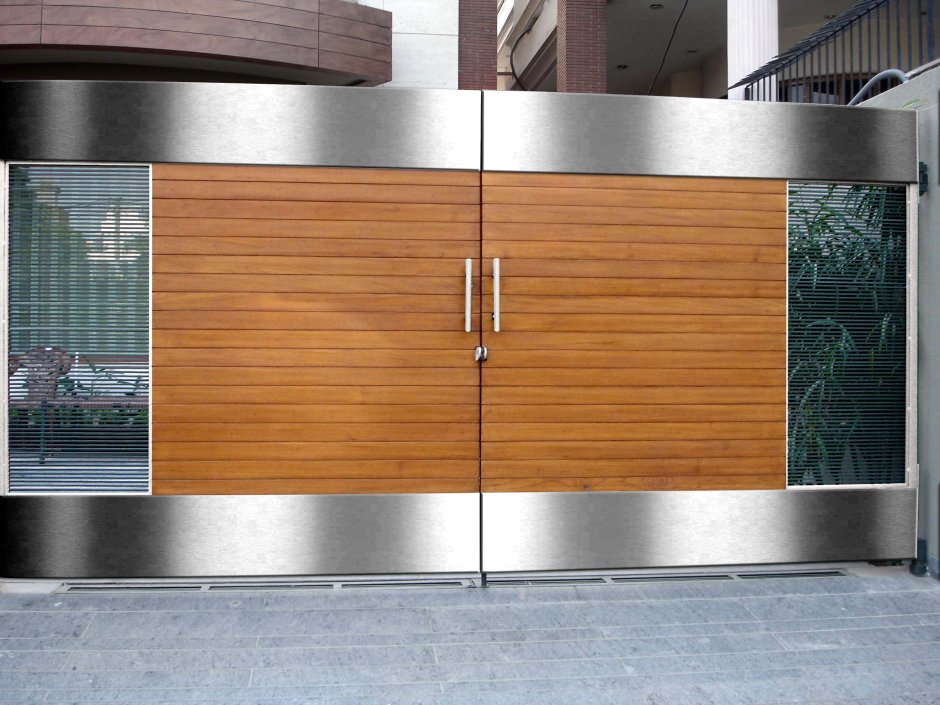 Aluminium wood door