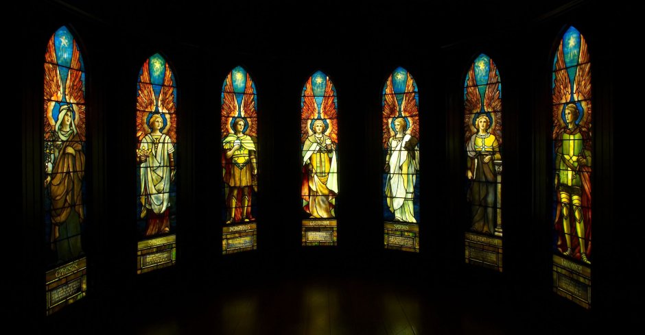 Stained glass church