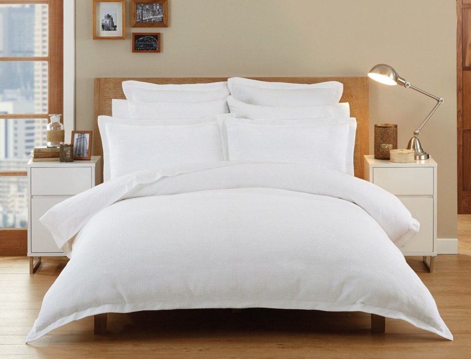 White bed sheet