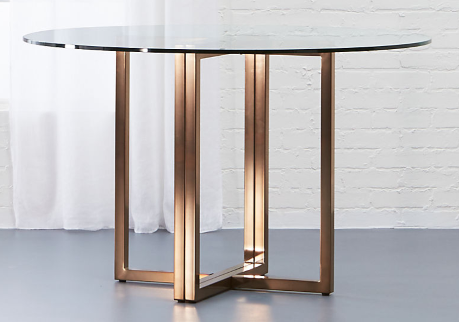 Gold glass table