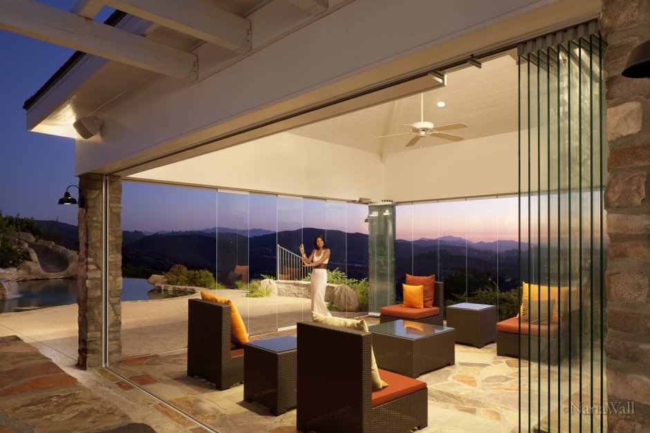 Glass wall outdoor