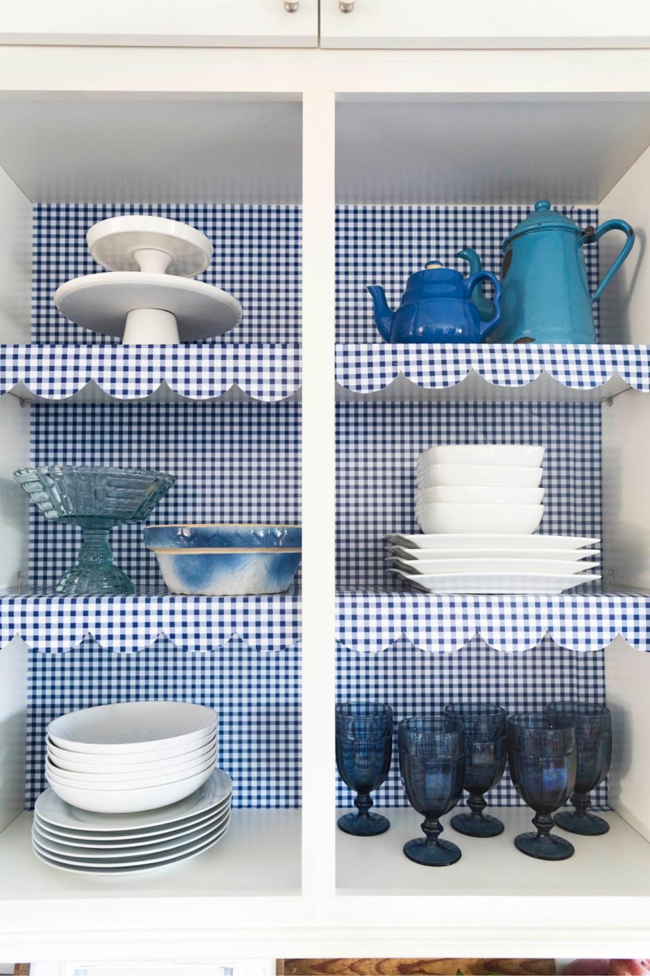 Shelf drawer liners for kitchen cabinets