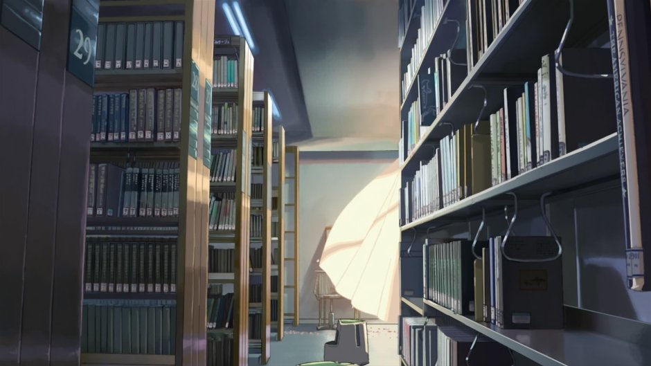 AI Art Generator: Library anime background