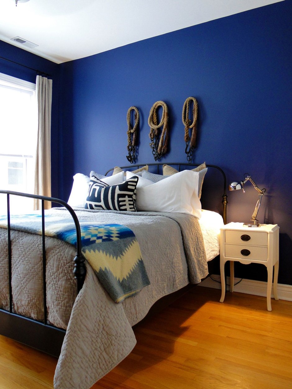 Blue color wall paint