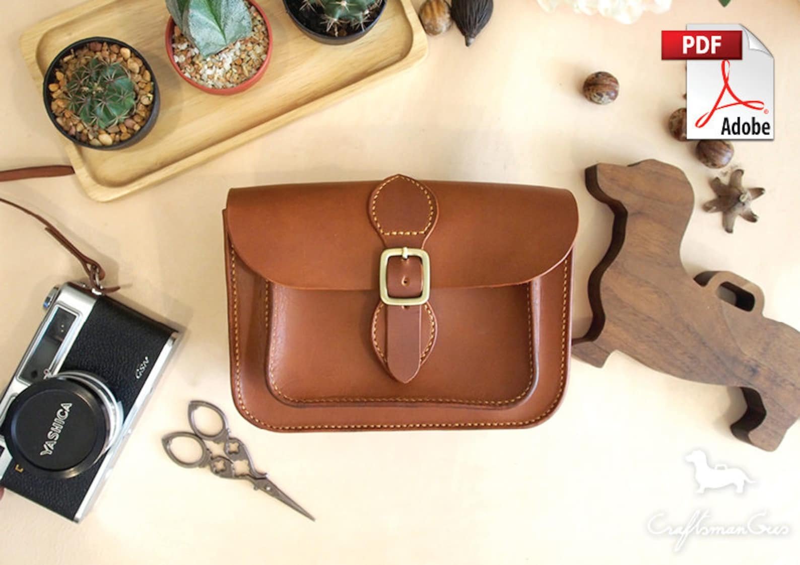 How to make leather tote bag (EP 22) PDF pattern download - YouTube