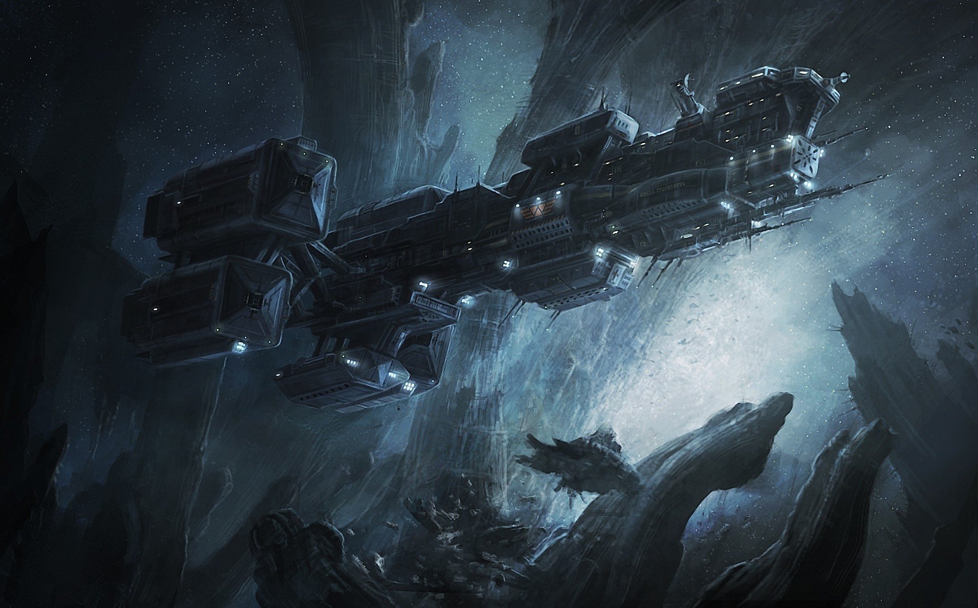 Корабли с ии. Космический корабль Хало 4. USCSS Covenant. Sci Fi космический корабль Левиафан. Sci Fi Alien Spaceship космические корабли Art.