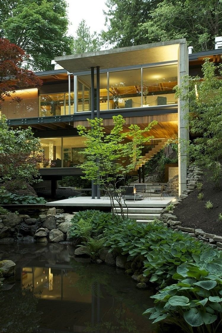 Green modern architecture