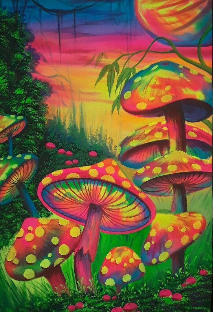 Mushroom psychedelic art