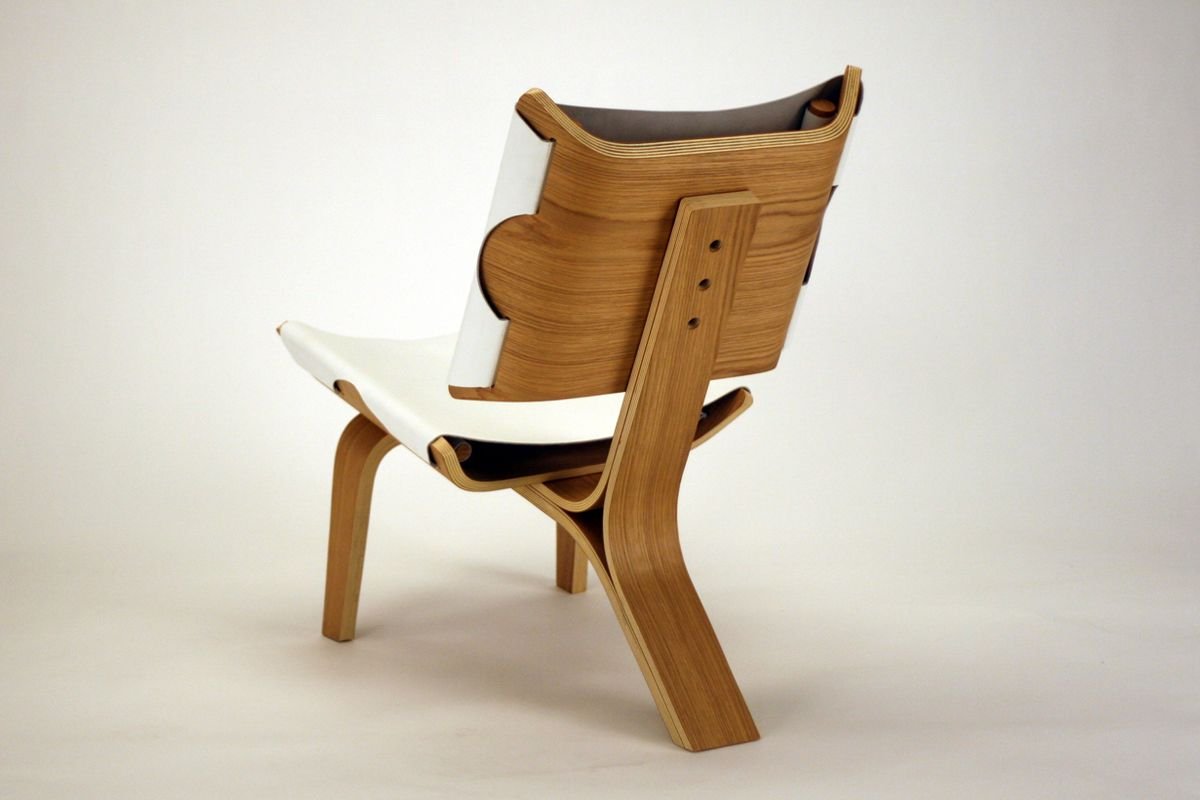 Кресло гнутое. Дизайнерская мебель. Необычная мебель. Стул из фанеры. Кресло из фанеры.