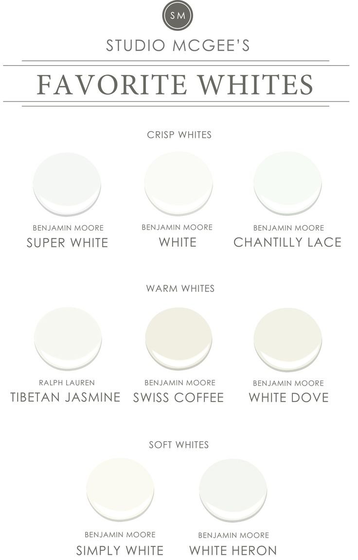 Shades of white color