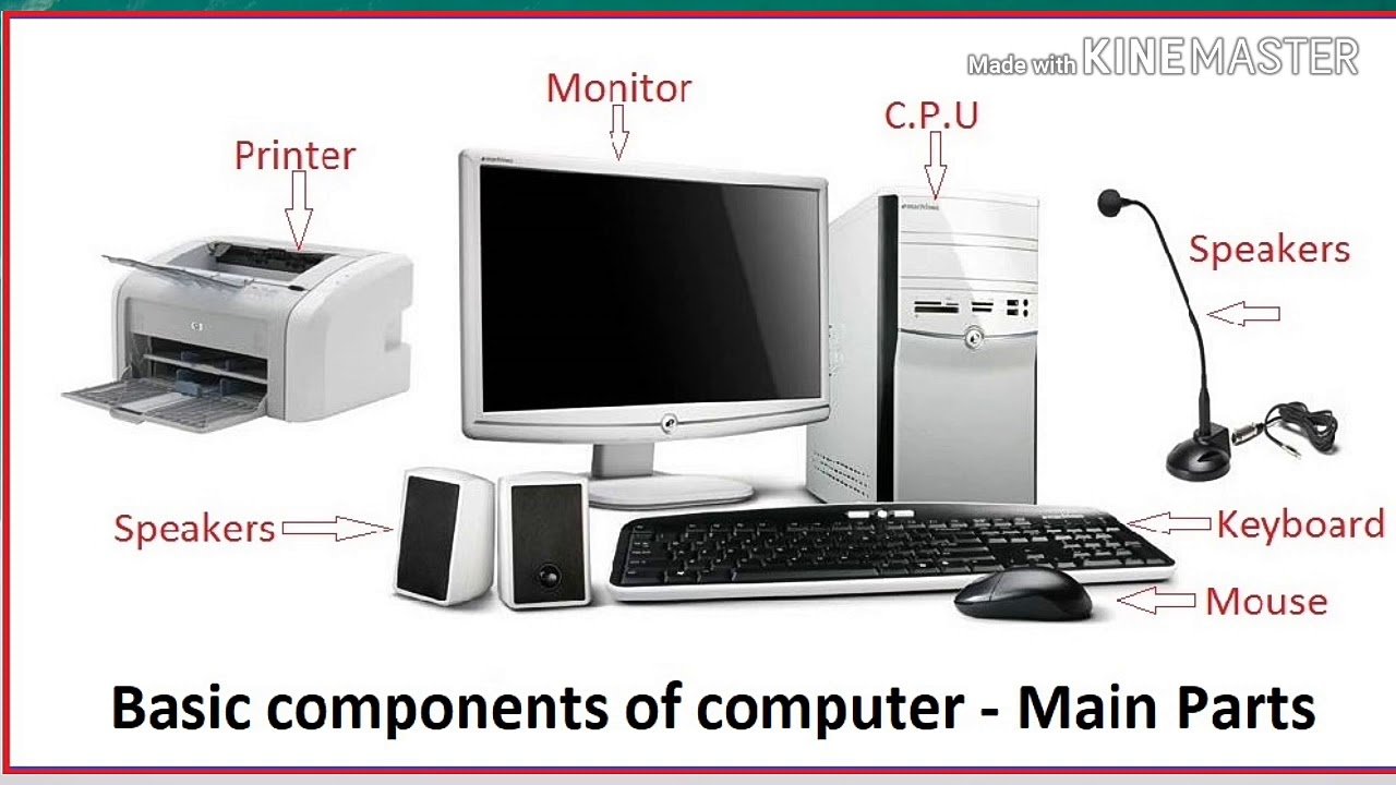 computer parts drawing easy - Clip Art Library