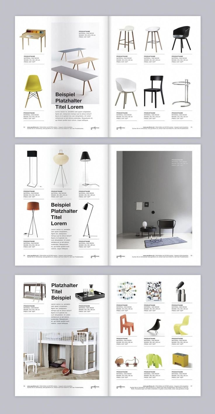 Catalogue layout