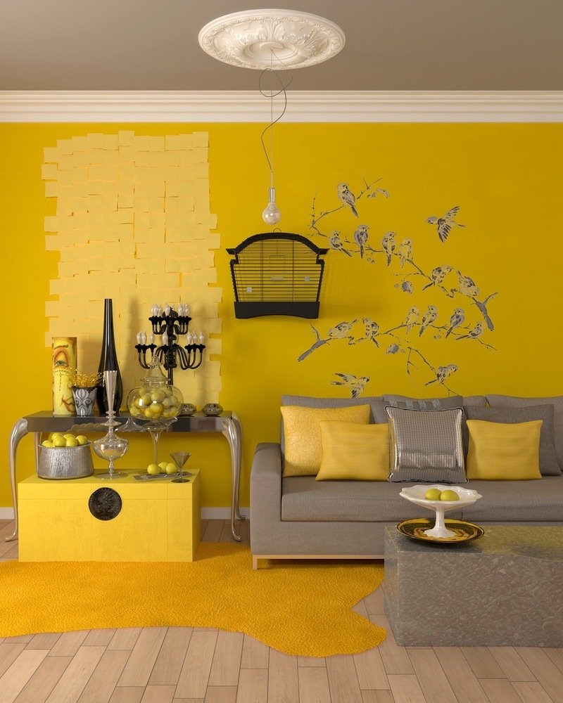 Yellow solid wall