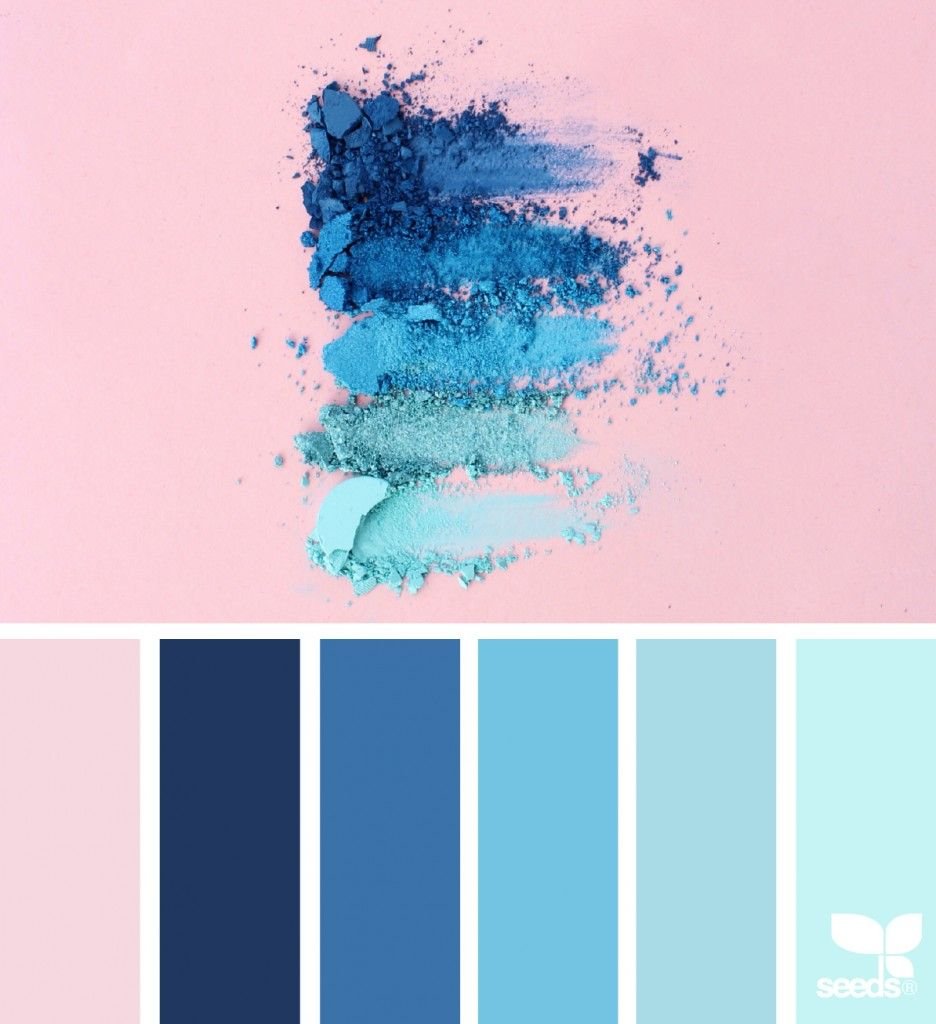 Pink turquoise blue palette