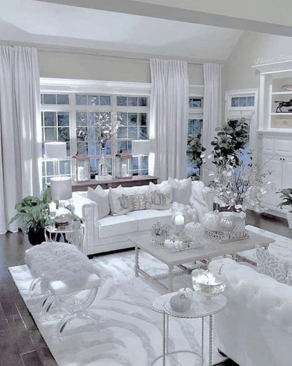 Luxury living room white