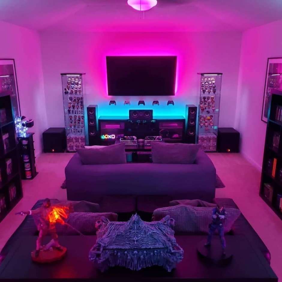 Neon light in living room
