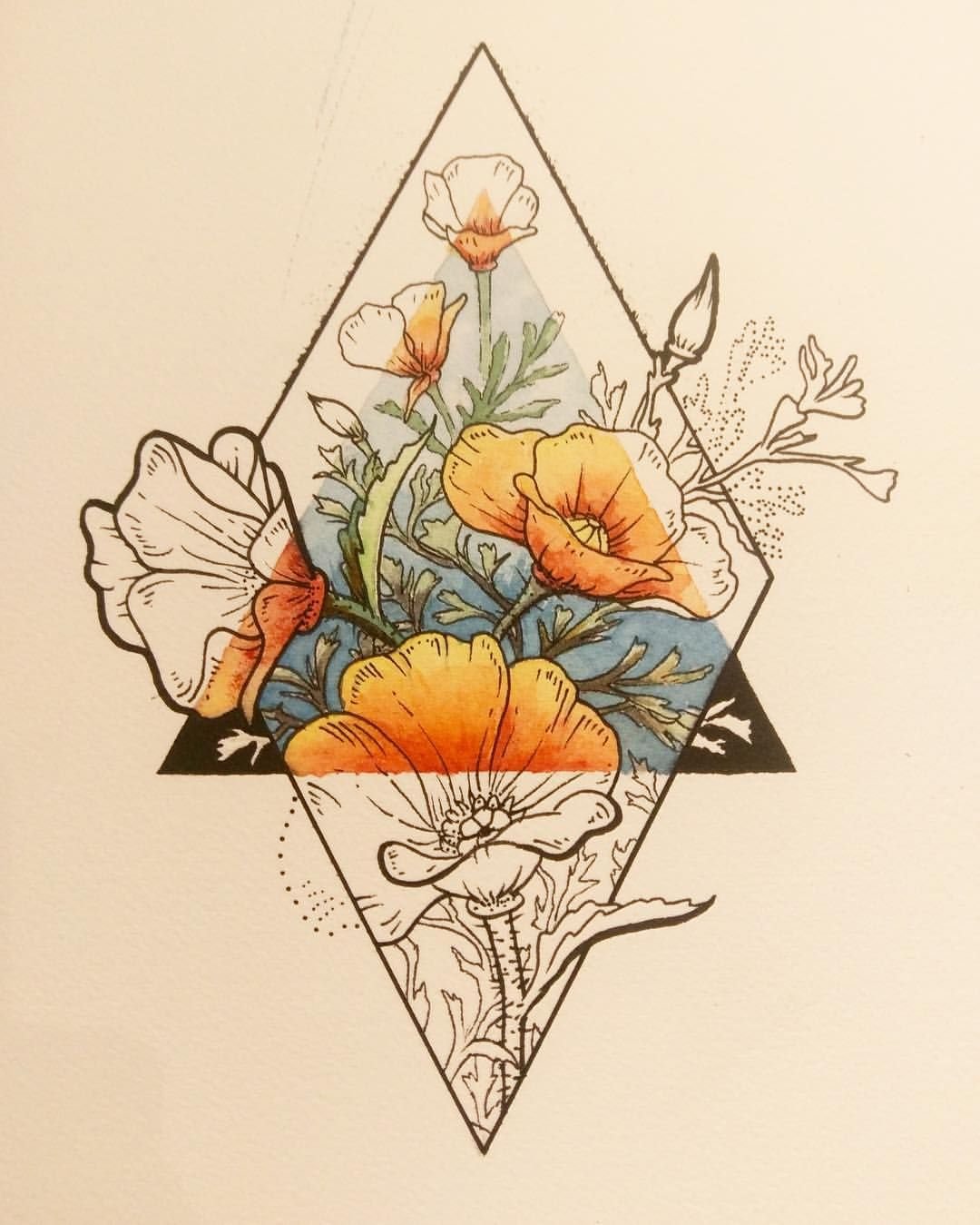 Geometric Lotus flower tattoo by anton1otattoo - Tattoogrid.net