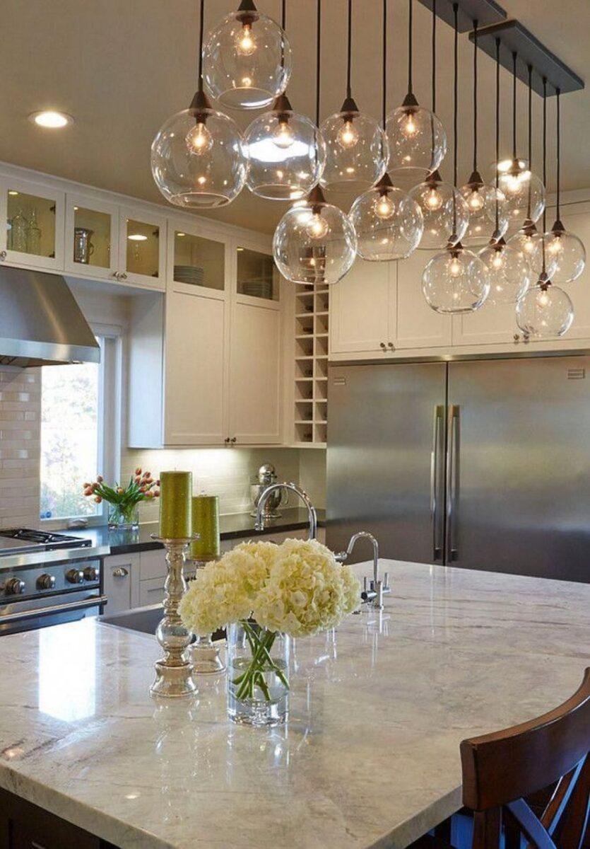 Modern kitchen chandelier