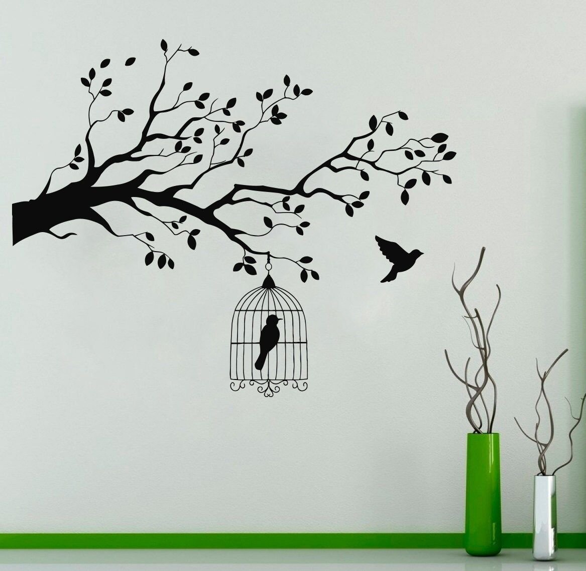 Pen drawing: A drawing of a bird on a tree branch. | PeakD