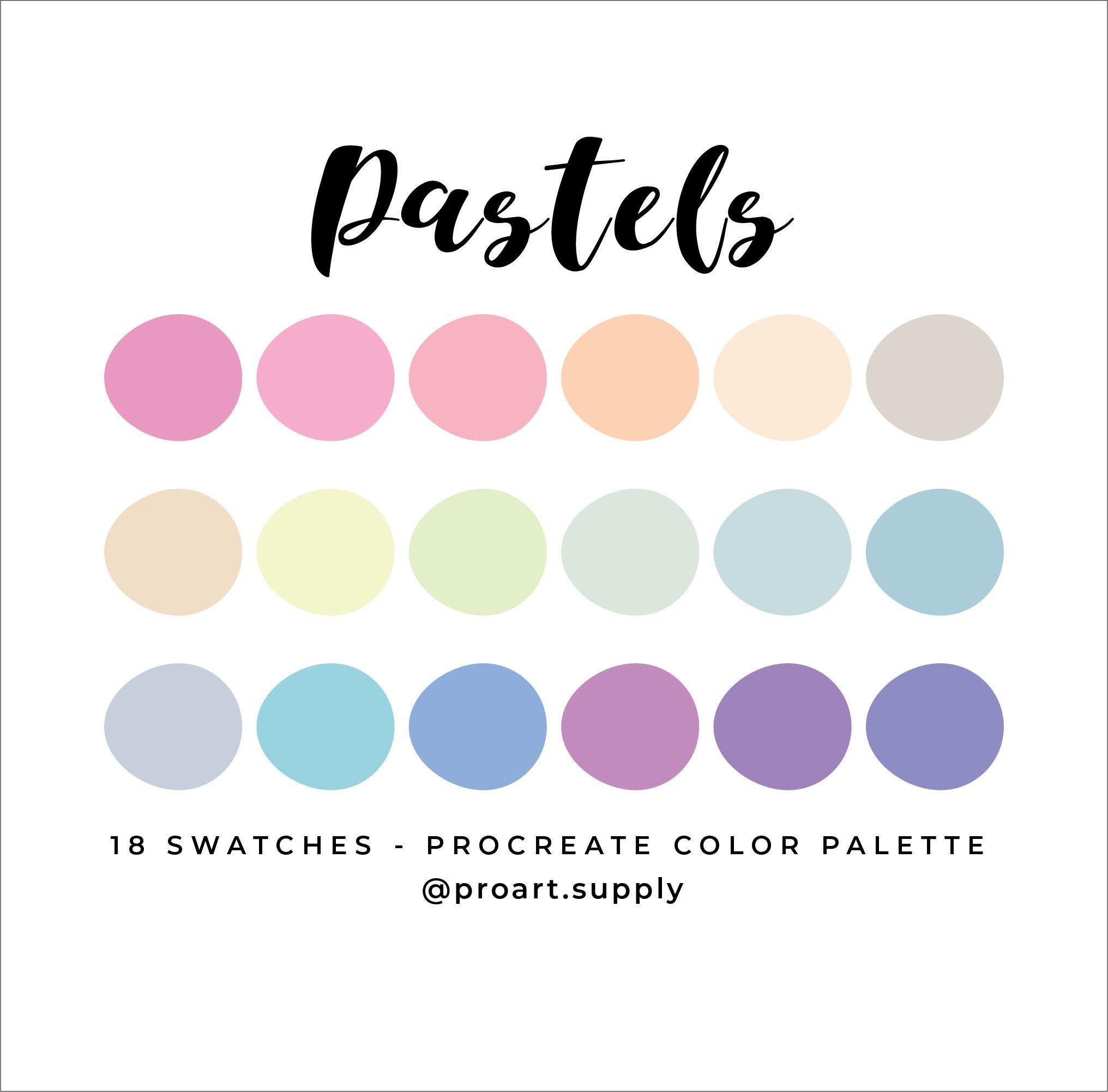Pastel Blue Procreate Palette, 30 HEX Color Codes, Instant Digital  Download, iPad Pro Art Light Sky Illustration, Pastel Nude Color Swatches