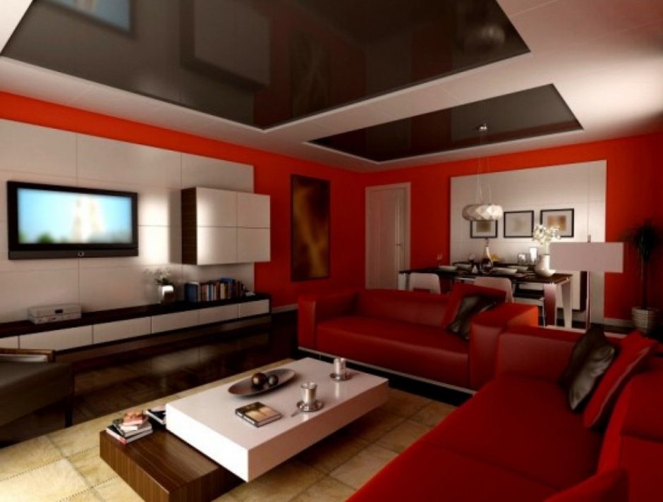 Red colour room