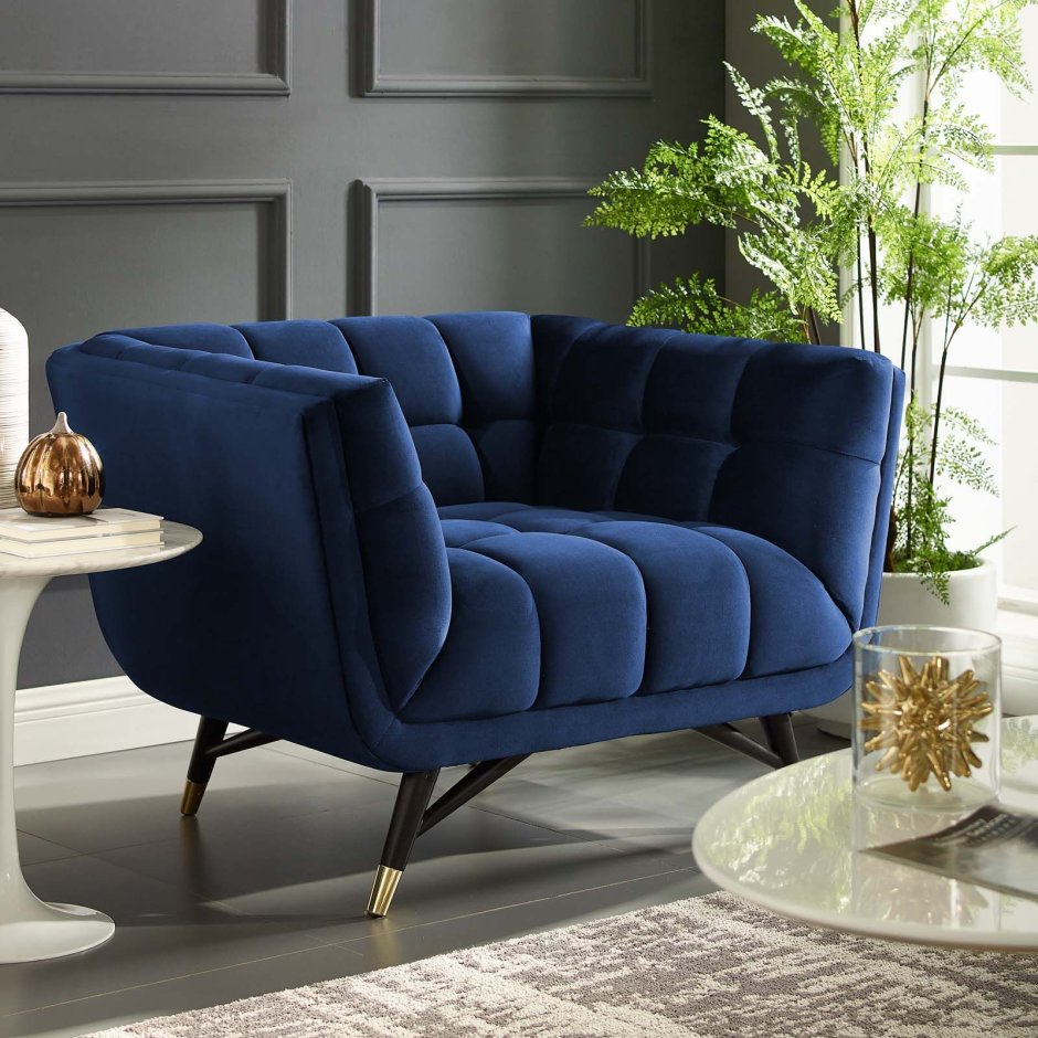Velvet lounge sofa