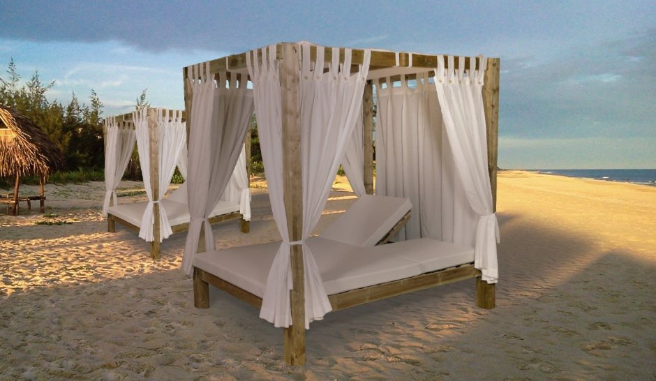 Beach wooden canopy