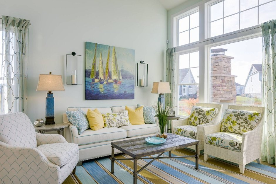 Light blue and yellow room
