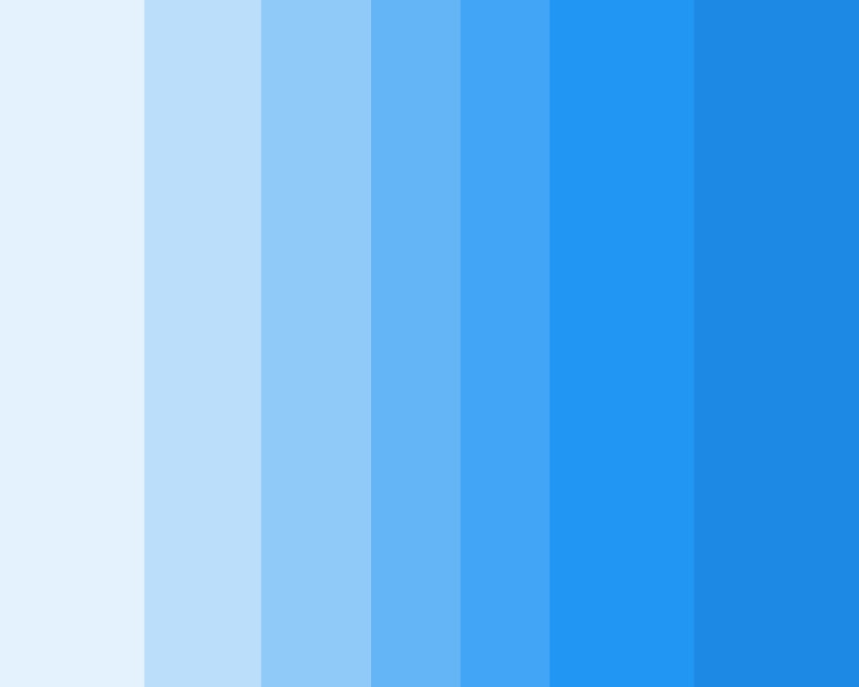 Sky blue colour palette