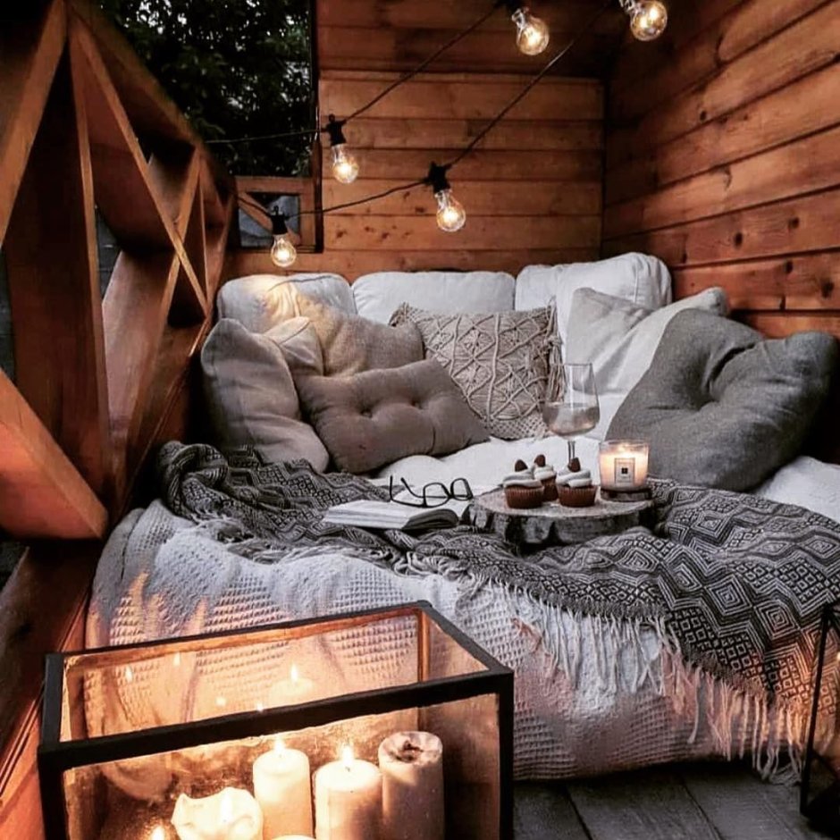 Night cozy bedroom