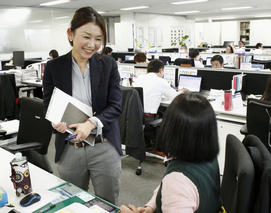 Japanese office employees
