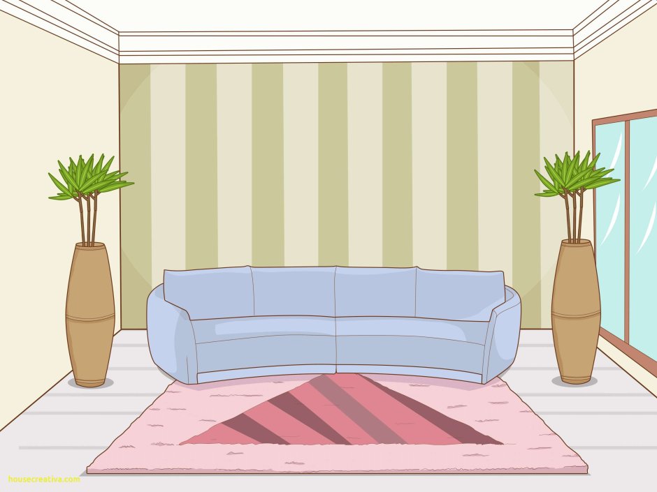 Living room cartoon