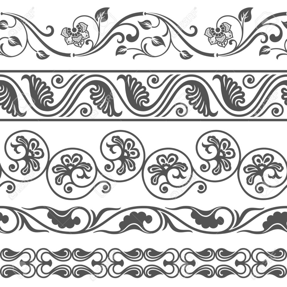 Ornamental border pattern