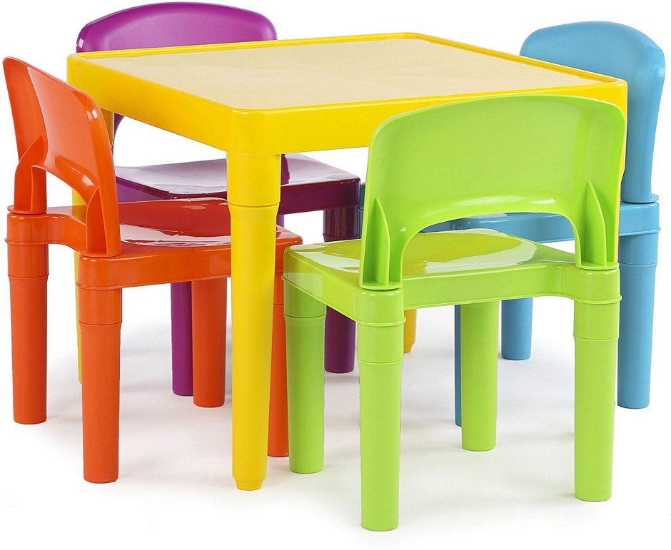 Plastic tables and chairs