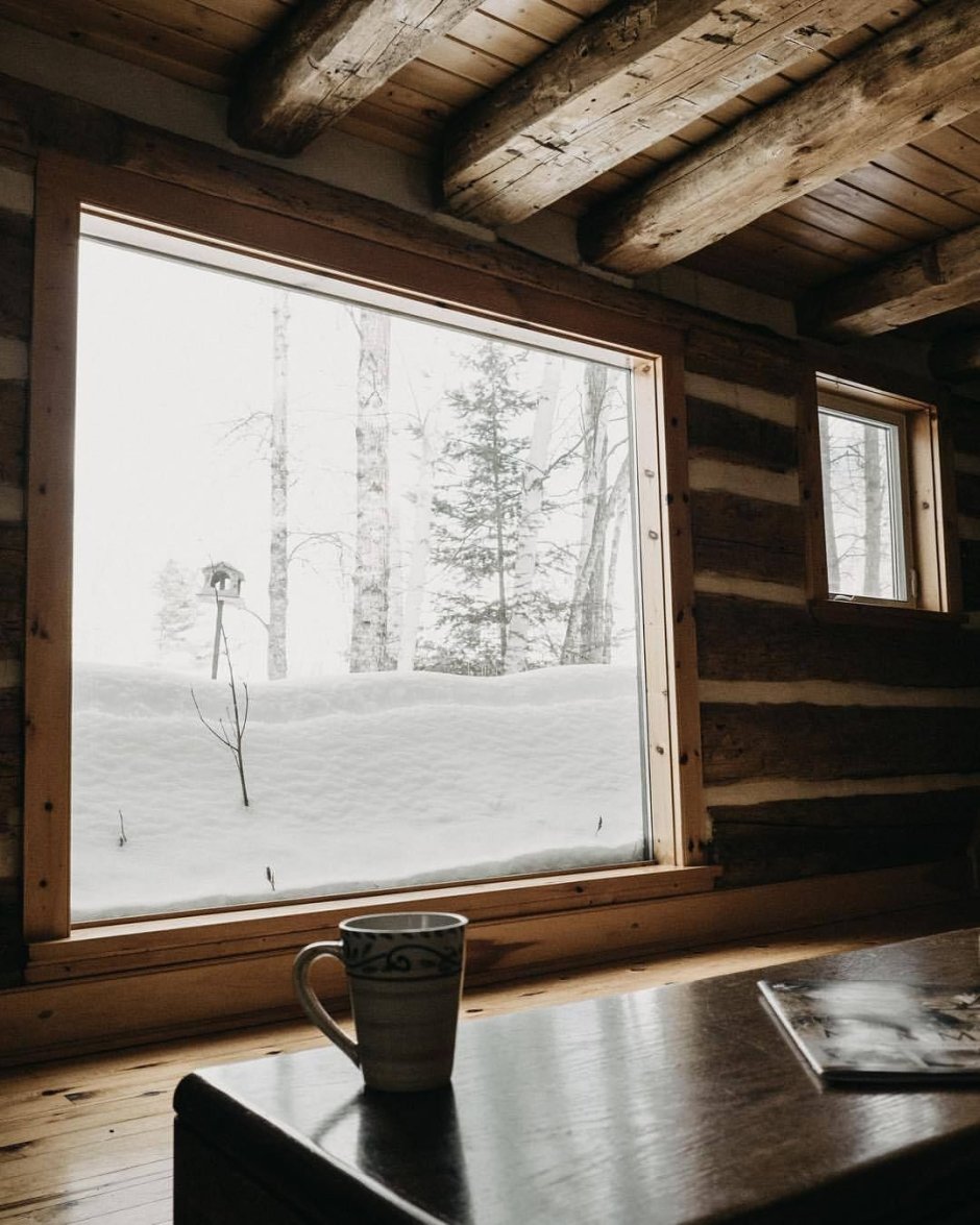 Cozy winter cabin
