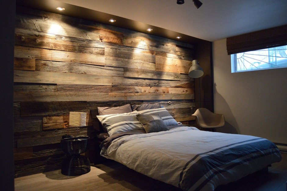 Wooden plank on wall
