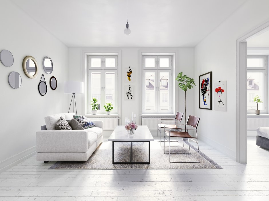 White wall in home