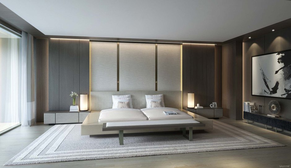Simple luxury modern bedroom