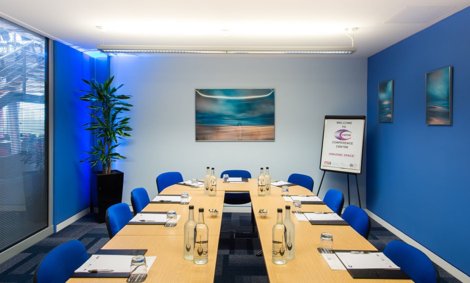 Blue meeting room