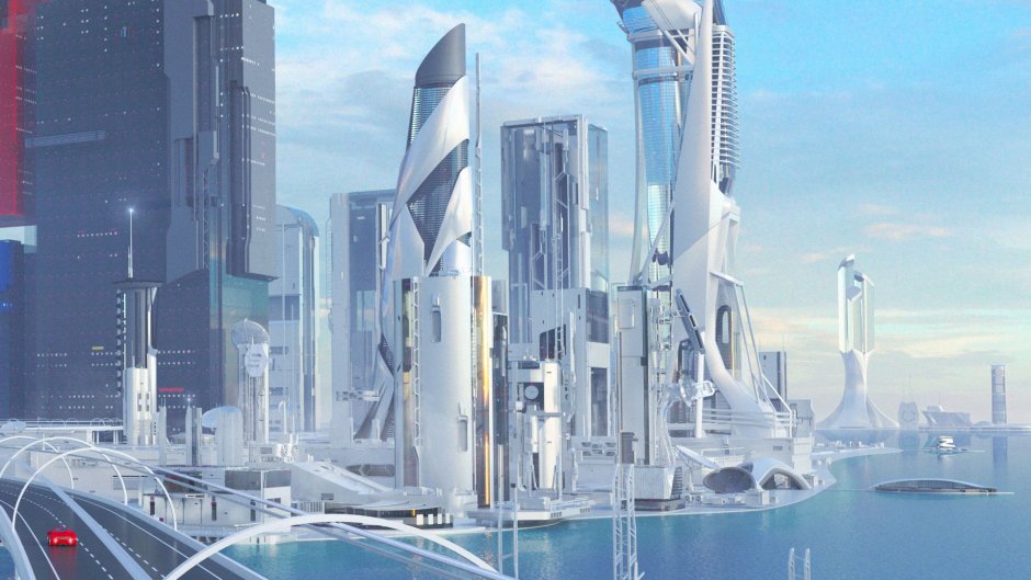 Futuristic city concept