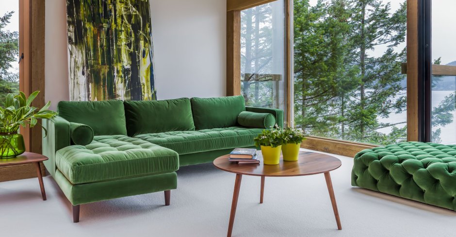 Sofa green colour