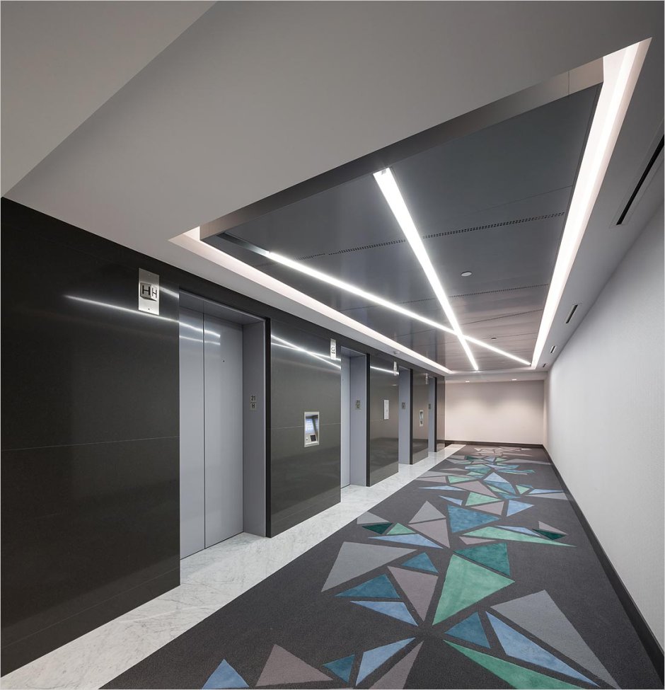 Apartment elevator hall corridor
