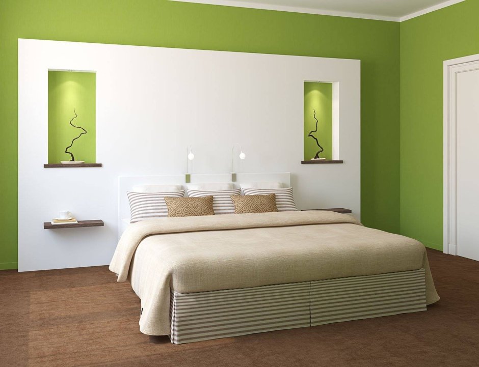 Green carpet mint wall